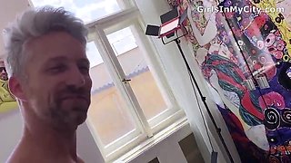 Mature mommy captivates with sultry, lingerie-clad passionate heat