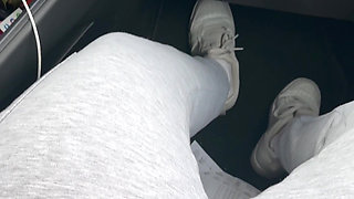 Playing with My Big Pussylips in the Car