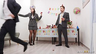 Beautiful MILF pornstar office sex xxx smutty scene