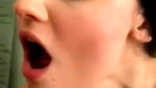 Two brunette sisters sharing cocks