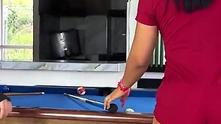 Sayafit and Anissa Miller Play with Pool Balls and the Cue Between Their Big Buttocks - Brian Evansx