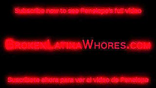 Petite Latina Teen Penelope Takes Rough Double Penetration DP