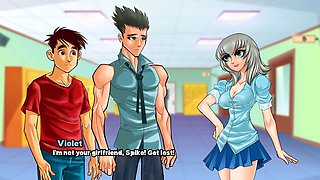 Enjoying cartoon fantasies with bikini babes and a milf in a micro bikini