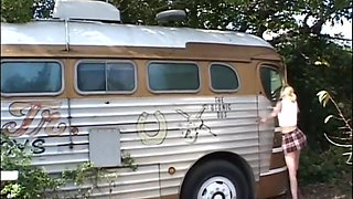 Pretty small tits blonde college girl fucking in the bedroom