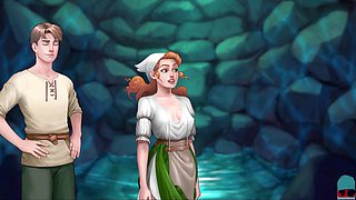 Busty gamer roleplays in a dating simulator for some fun