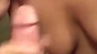 Wonderful Brunette Girl Sissy in a Threesome Ending with Bukkake