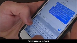 Hot blondie teenage sister in law Tiffany Watson tricked and blinded fucked by both stepbrothers pov
