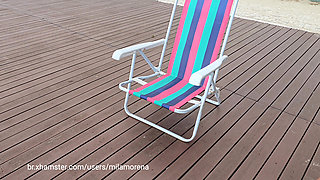 Cute girl showing pussy size - cameltoe