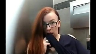 Alt Girl Lily O'riley Masturbation in Airport Bathroom