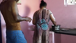 Aunty was working in the kitchen when I had sex with her