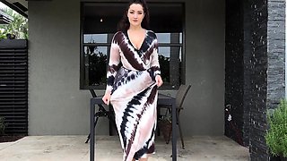 Lexi Lloyd Takes Off A Dye Dyed Dress