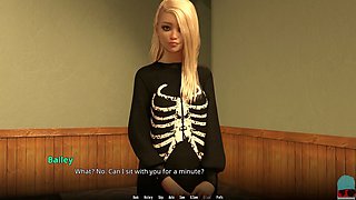Busty beauty in a visual novel POV adventure