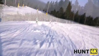 Hunt4k. when hubby is fool, wife bangs any skier