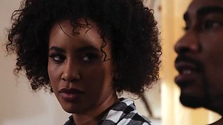 Sexy ebony stepsister explode into multiple orgasms: Blowjob, Babe  Brunette Porn
