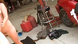 Jizelle Takes Hard Doggy Style Out in the Garage