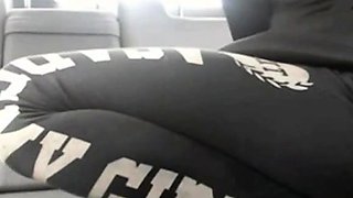 Blonde Ukrainian Girl Masturbates in Car on Webcam