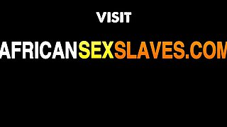 Public Bondage Ebony Sub Dominated by BBC