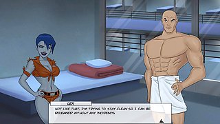 Cartoon fantasy fun with Misskitty2k in an unwrapped jail adventure