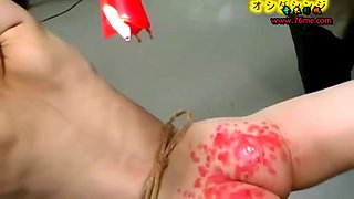 Jap Girl Waxed Paddle And Whipped Severely By Her