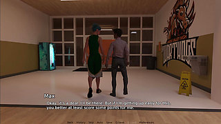 Comforting a Cute Stranger Girl Near Vending Maching as She Played a Bad Basketball Game Today