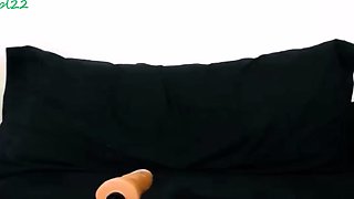 Blonde tight pussy babe has solo toy fun