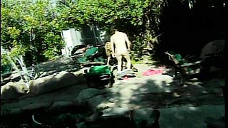 Classic Blonde MILF Nailed Hard Outdoors
