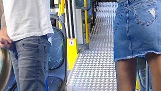 Young student groped and rubbed on public bus - Real orgasm caught on camera!