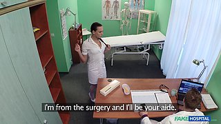 Nurse Mea Melone got horny and seduced the doctor for some dick