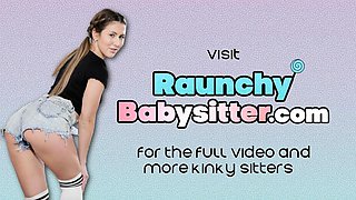 Cuntravaging nanny in highsocks while my wife is out