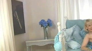 Hazel May Strips Her Blue Lingerie And Uses Her Blue Toy