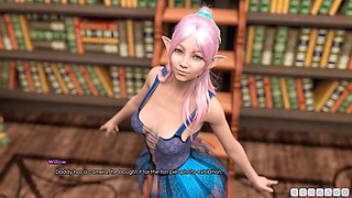 3D futanari getting down in cowgirl position