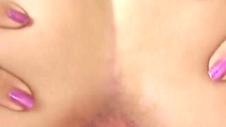 Two amazing teen lesbian sluts share one big dildo!