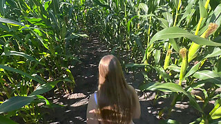 Unallowed Anal Adventure in a Cornfield - Too Sweet to Stay Good!