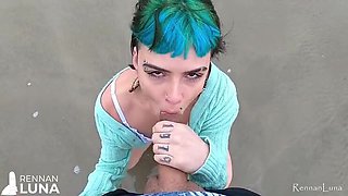 Hot Brazilian Teen Fucks in Uber Ride to Beach - Petite Girl Moans Loud in Doggy Style