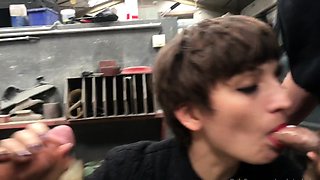 Amateur blondes pov blowjob and hardcore fun with lucky dude