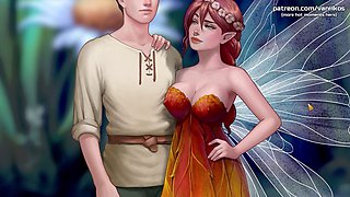 Legendary redhead fairy with big boobs gets a massive creampie