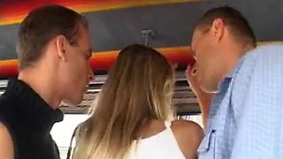 Groping of white femail on bus