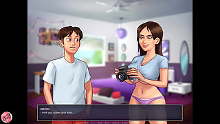 My stepsister's incredible tits. I'm her personal photographer (Summertime Saga #8) - Jazziuu