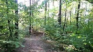 Redhead Amateur Shows Off Her Big Booty in the Forest