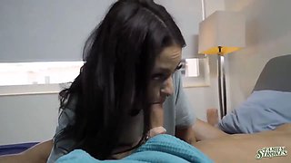 Tramp stepsister is obsessed with her stepbrother - melody foxx - pornfam.com