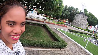 Thai girlfriend day out and sex at home