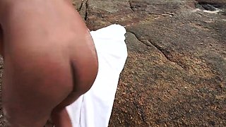 Big Jahman And Buddy Split A Slim Brazil Teen At The Beach