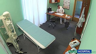 Mad doctor shoots a load 3 times with his blonda domina - fake hospital