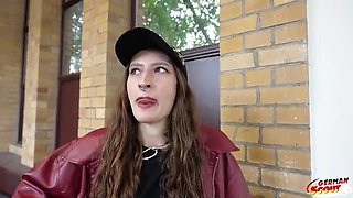 Skinny Ukrainian Teen Mari Moon Gets Cum in Eye During German Scout Casting Fuck