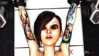 Hardcore action with inveigling fancy woman from 3DXPassion