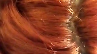 Boyfriend Shoves Dick in Redhead Girlfriends Mouth