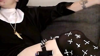 Hot Nun Smoking Garter Stockings