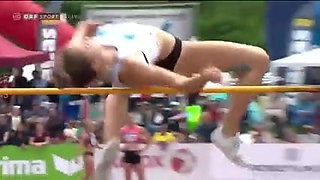 Chari Hawkins in heptathlon high jump (juicy fuckable ass)