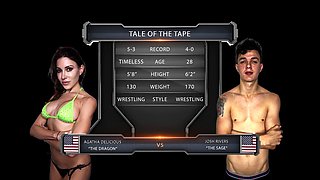 Agatha Delicious Vs Josh Rivers Wrestle for the Title