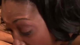 Big Ass Ebony Babe Gets Covered All Over Her Face by A Hot Load